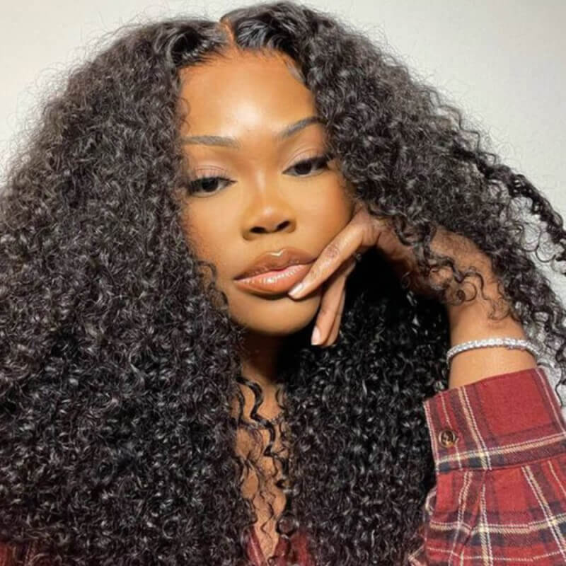 13x4 HD Transparent Kinky Curly Wig 200% 250% Wet And Wavy Lace Front Human Hair Wigs