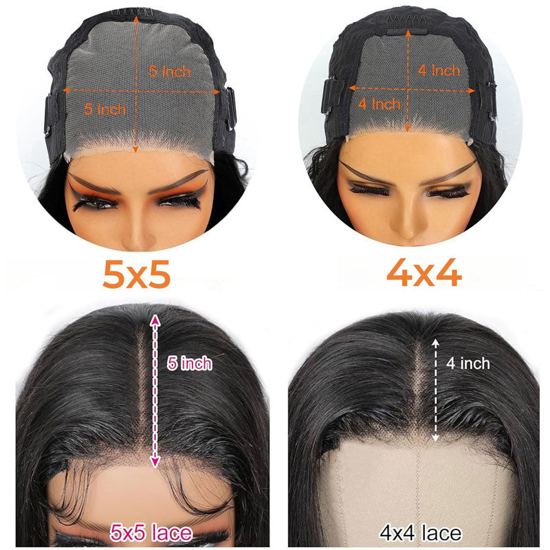 180 Density Pre Everything Wear And Go Glueless Straight Body Wave Deep Wave Wigs For Beginner Friendly