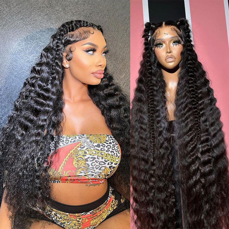 30 32 34 36 38 Inch 200 250 Density 13x4 Lace Front Human Hair Wigs Straight Body Wave Loose Wave Deep Wave Water Wave Hair Wig