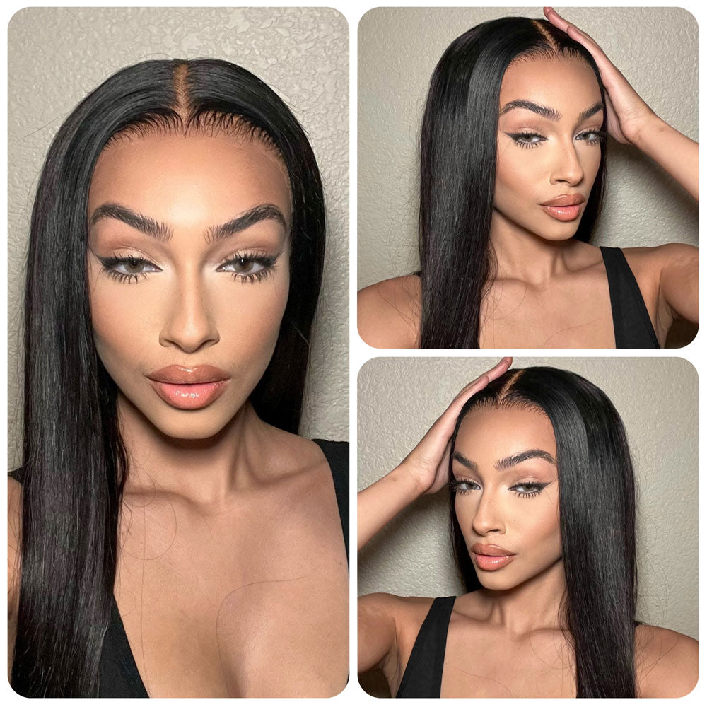 180 Density Pre Everything Wear And Go Glueless Straight Body Wave Deep Wave Wigs For Beginner Friendly