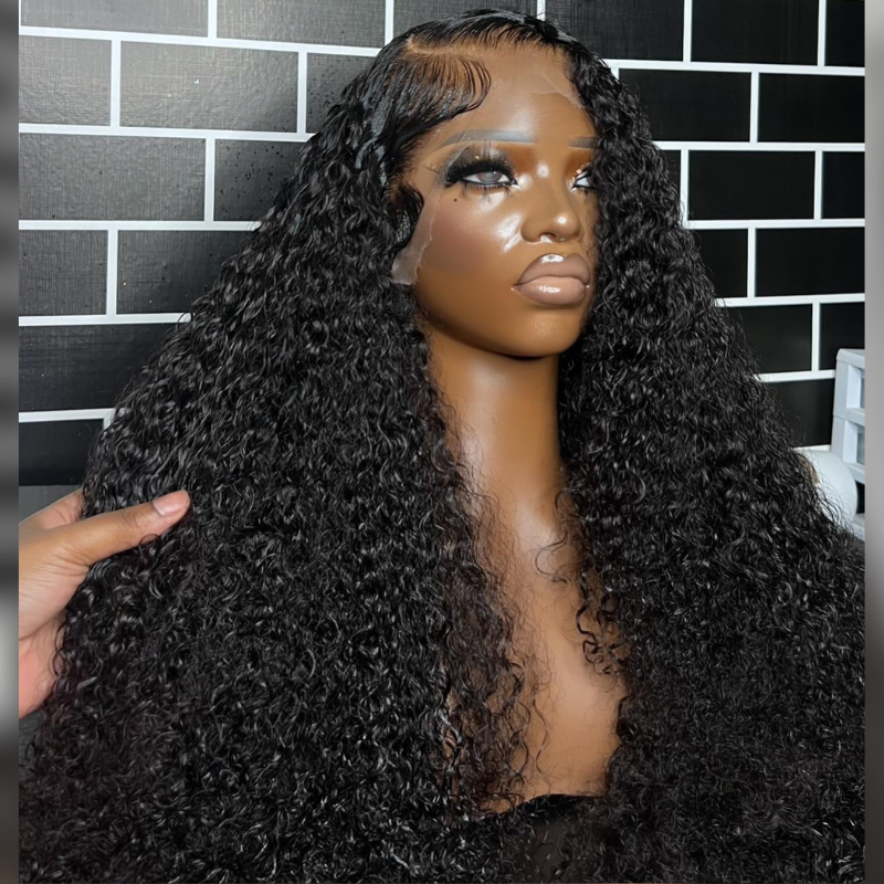250 Density Water Wave Curly Human Hair Wig 13x4 Lace Frontal Virgin Human Hair Wigs