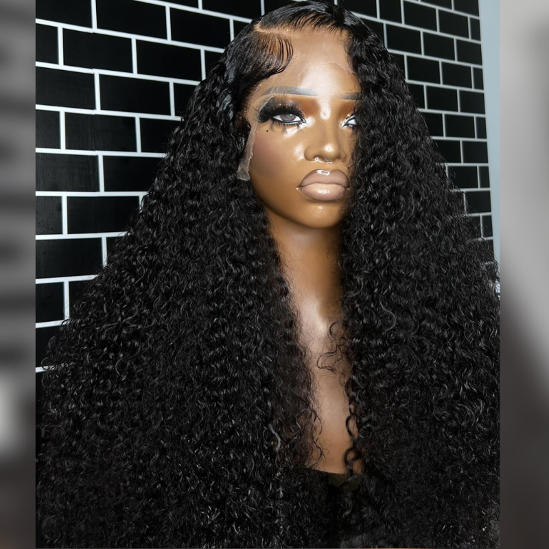 250 Density Water Wave Curly Human Hair Wig 13x4 Lace Frontal Virgin Human Hair Wigs