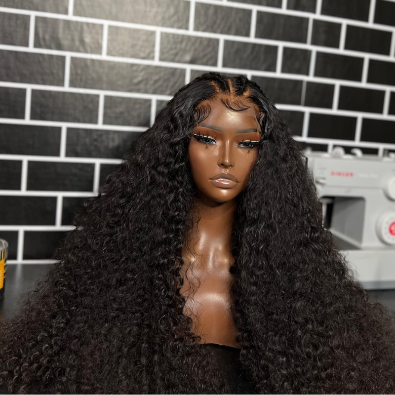 250 Density Water Wave Curly Human Hair Wig 13x4 Lace Frontal Virgin Human Hair Wigs