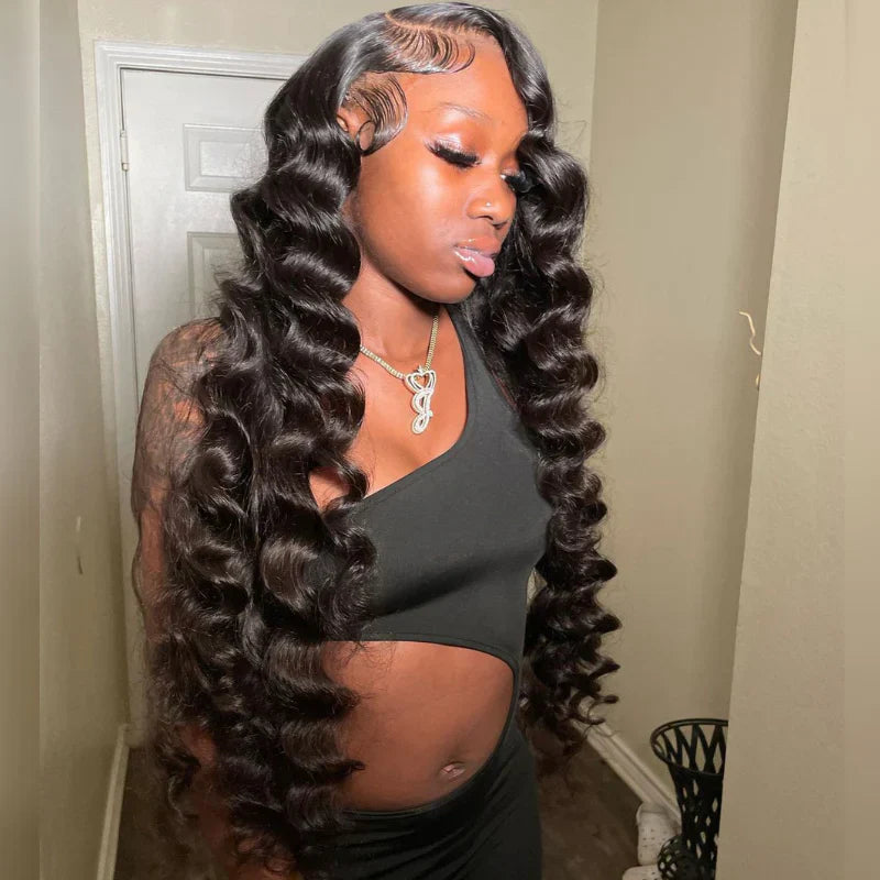 Pre Cut Pre Plucked Pre Everything Bleached Knots 13x4 Lace Front Deep Wave Curly Hair Wigs