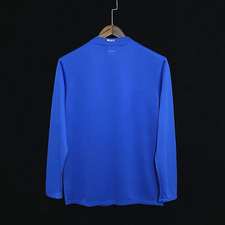 2007-2008 Manchester United Retro Long Sleeve Away Shirt - Blue