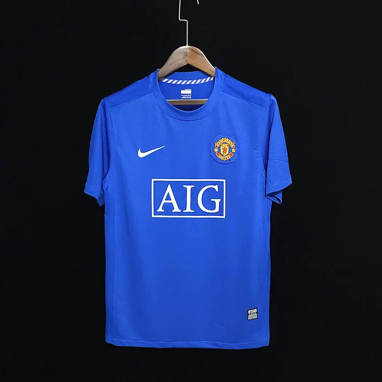 2007-2008 Manchester United Retro Away Shirt - Blue