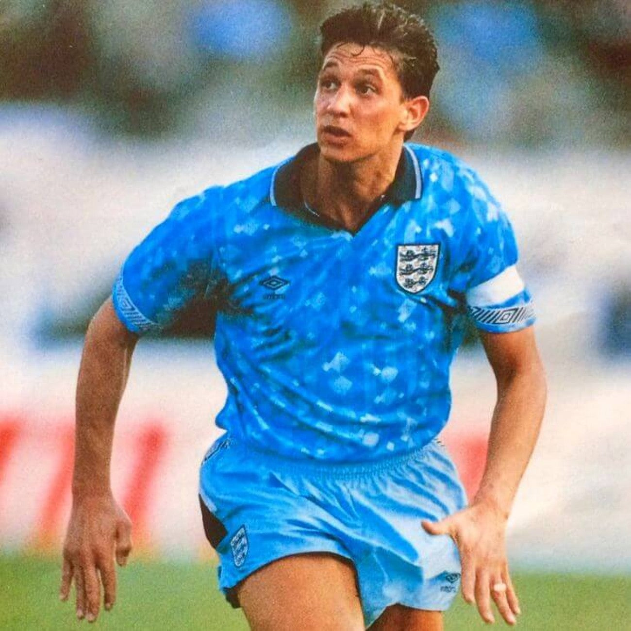 1990 England Third Retro Shirt Blue