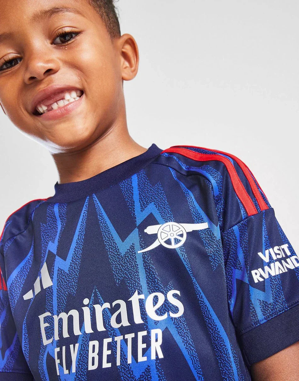 Arsenal 25/26 Away Kids Kit