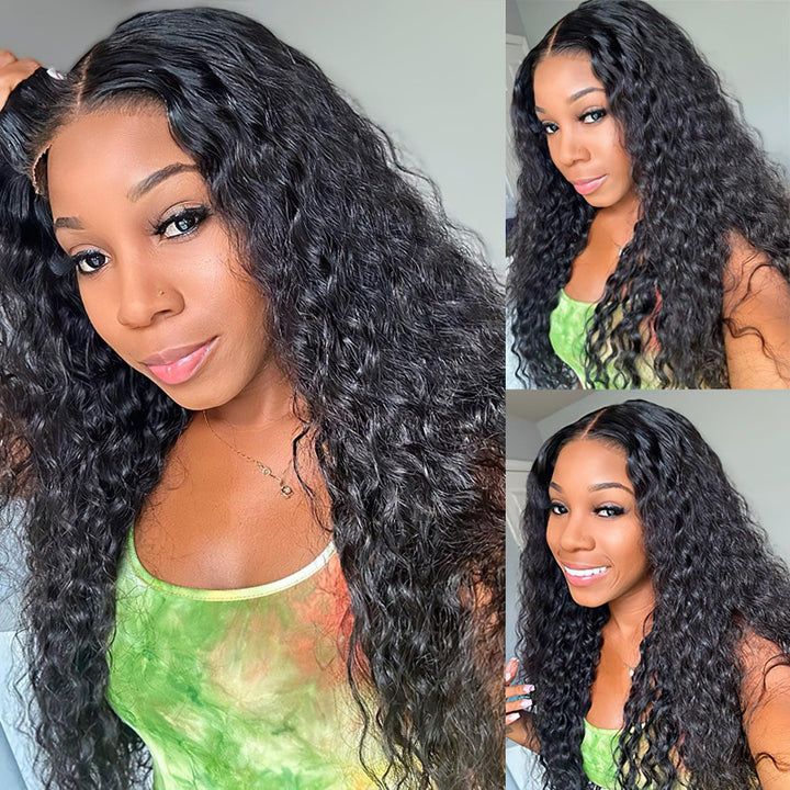180 Density Pre Everything Wear And Go Glueless Straight Body Wave Deep Wave Wigs For Beginner Friendly