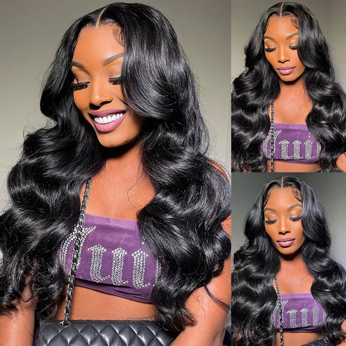 180 Density Pre Everything Wear And Go Glueless Straight Body Wave Deep Wave Wigs For Beginner Friendly