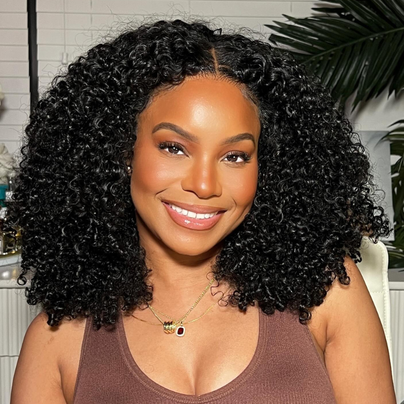 200 Density 13x4 Lace Frontal Kinky Curly Bob Human Hair Wigs