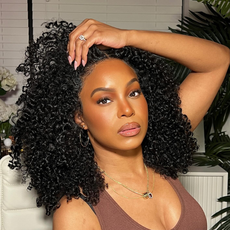 200 Density 13x4 Lace Frontal Kinky Curly Bob Human Hair Wigs