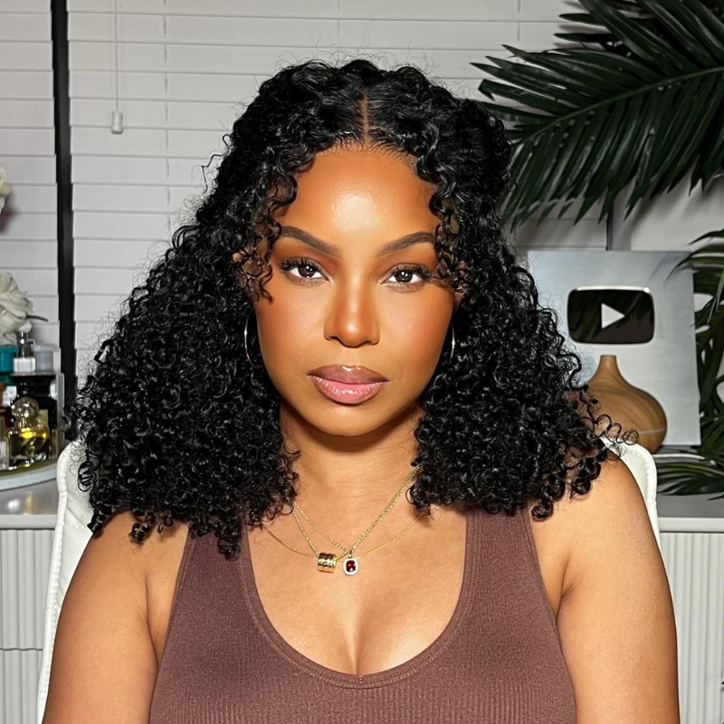 200 Density 13x4 Lace Frontal Kinky Curly Bob Human Hair Wigs