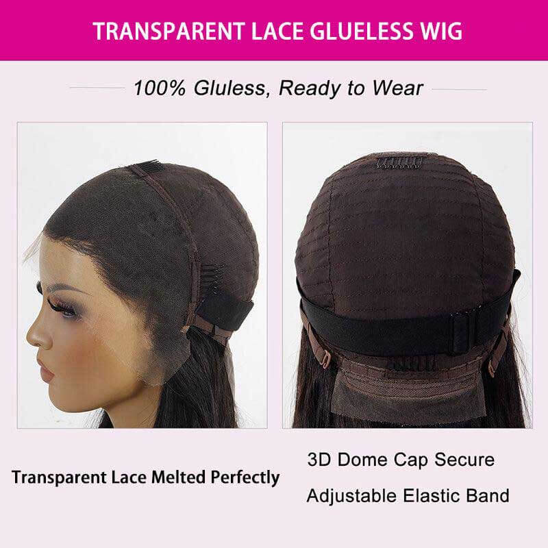 13x4 Glueless Kinky Curly Lace Front Wig HD Transparent Lace Curly Human Hair Wigs