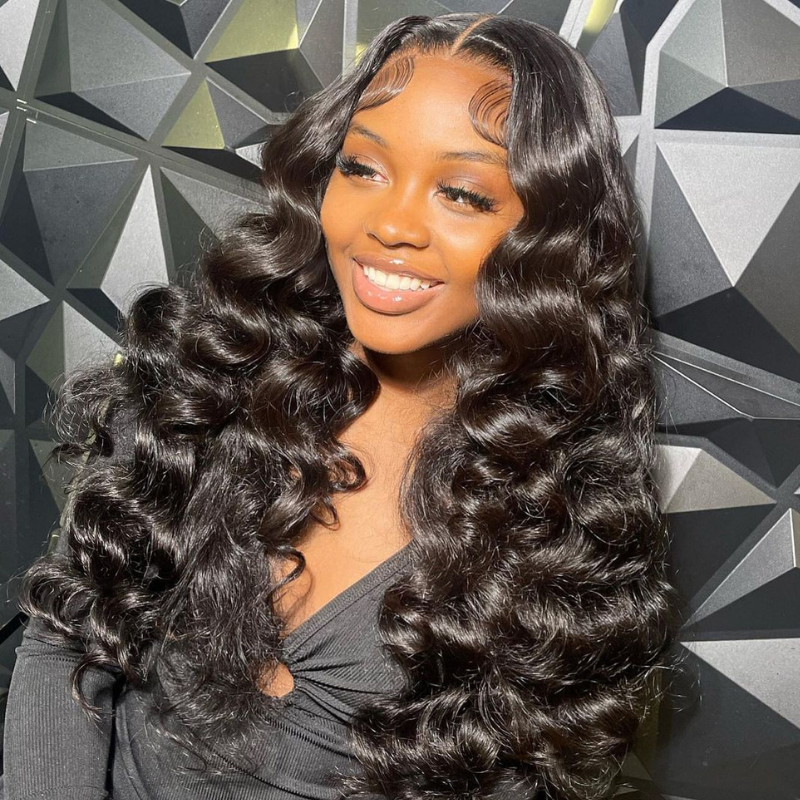 13 * 4 13 * 6 HD Lace Frontal Wand Curls Wig 13 by 4 13 by 6 Loose Deep Wave Virgin Human Hair Wigs