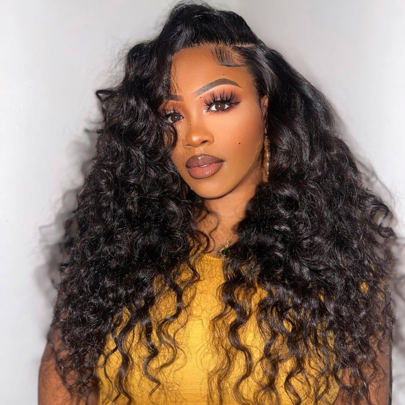 13 * 4 13 * 6 HD Lace Frontal Wand Curls Wig 13 by 4 13 by 6 Loose Deep Wave Virgin Human Hair Wigs