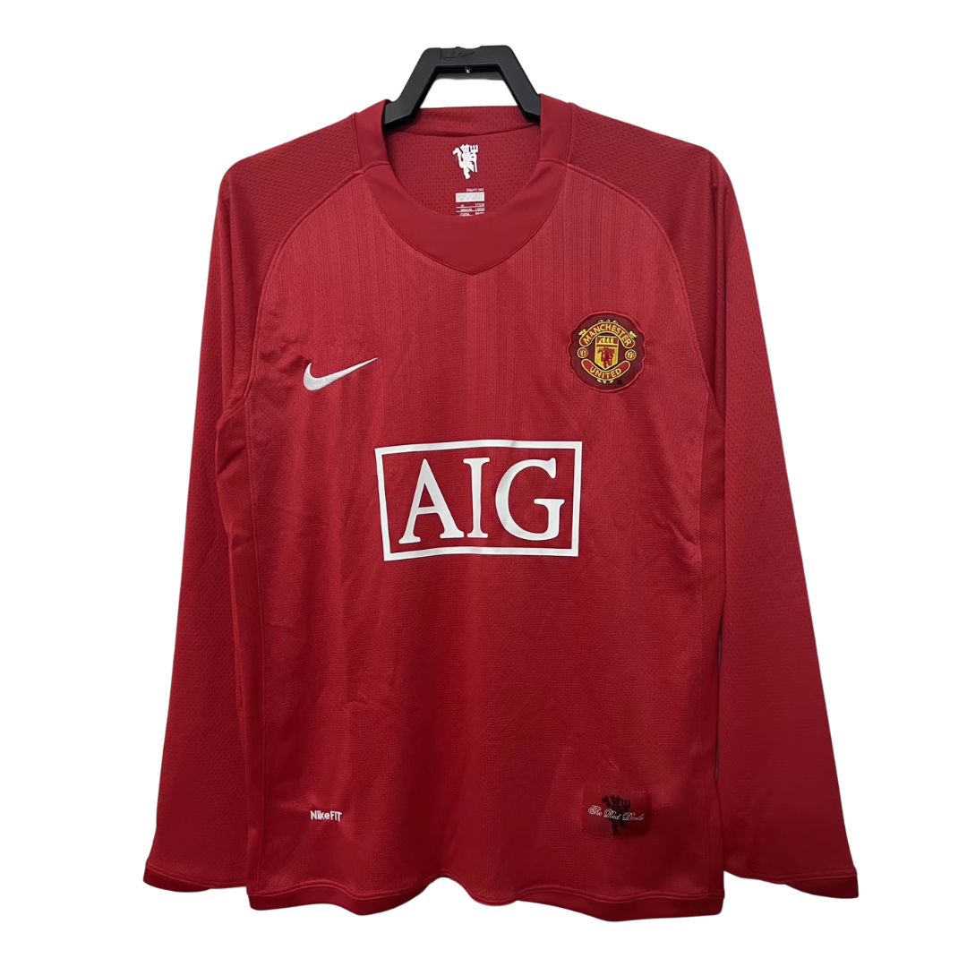 Manchester United 2007/2008 Home Shirt - Long Sleeve