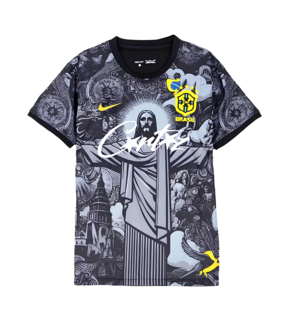 Brazil Jesus Black Corteiz Shirt - Special Edition