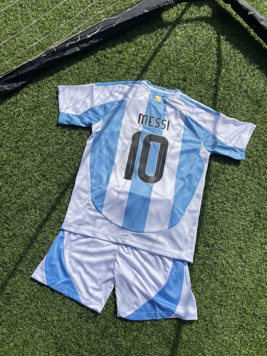 Messi 10 Argentina 24/25 Away Kids Kit