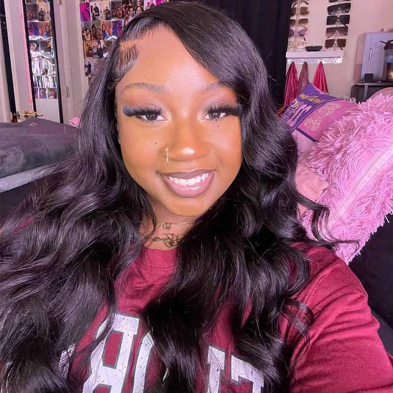 13x4 4x4 HD Transparent Lace Front Body Wave Wigs Virgin Human Hair