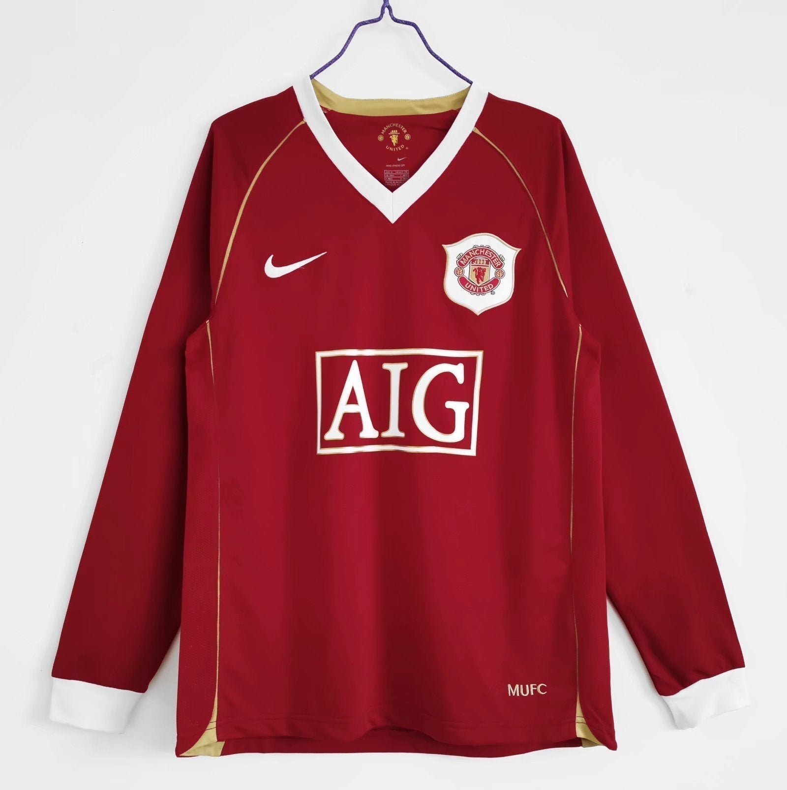 Manchester United 2006/2007 Retro Home Shirt - Long Sleeve