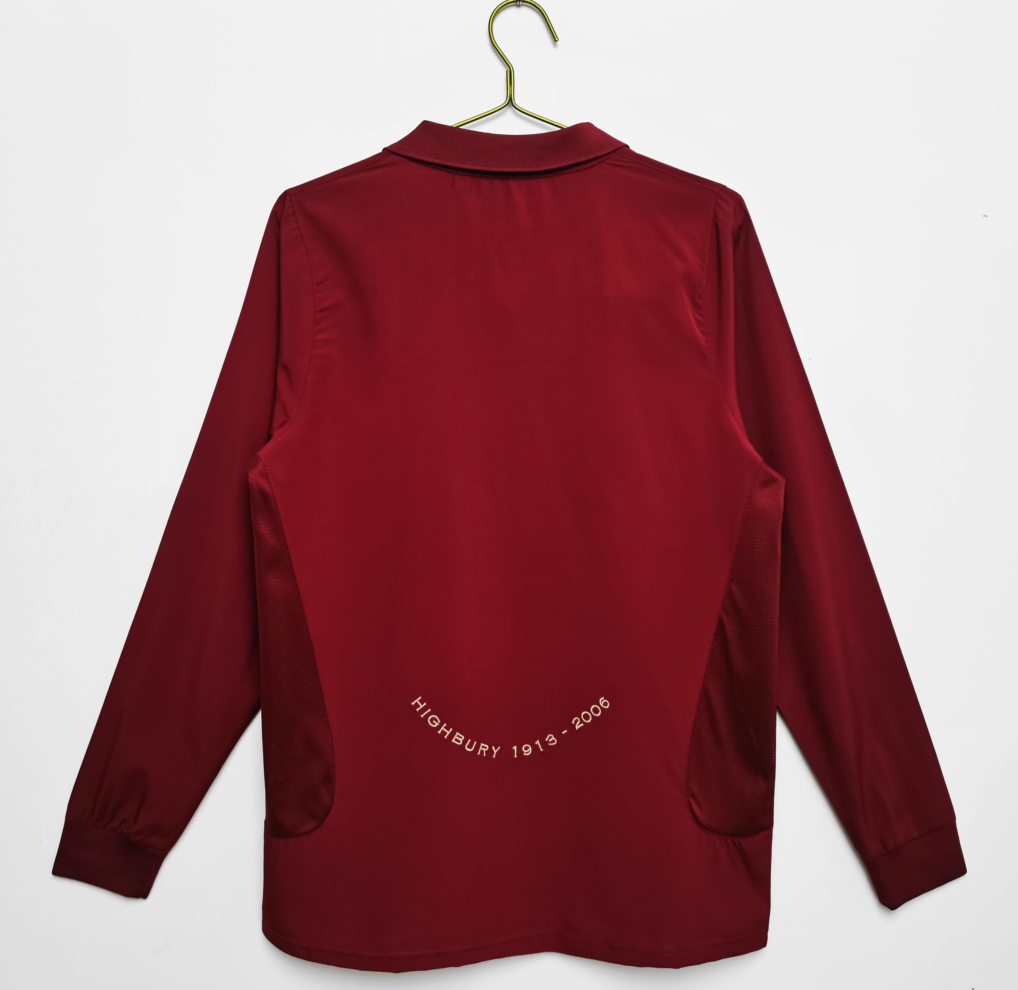 Arsenal 2005/2006 Retro O2 Home Shirt - Long Sleeve