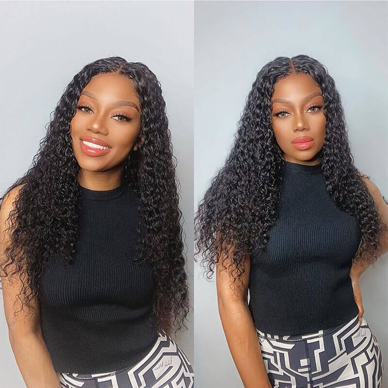 4x4 Kinky Curly Lace Front Wig 13x4 HD Transparent Human Hair Wigs