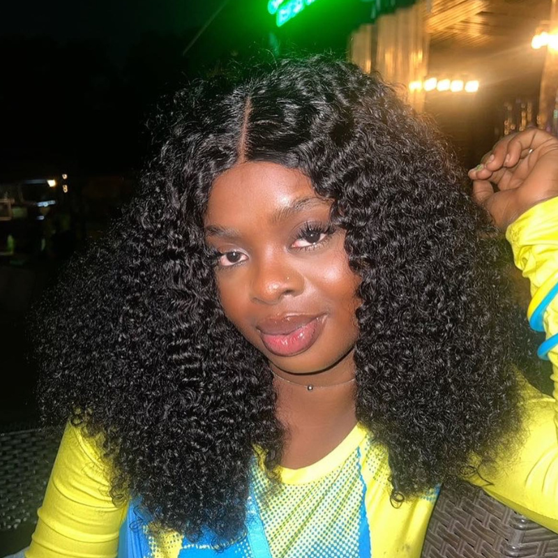 Kinky Culry BOB Wig 200 Density 13x4 Lace Frontal Curly Human Hair Wigs