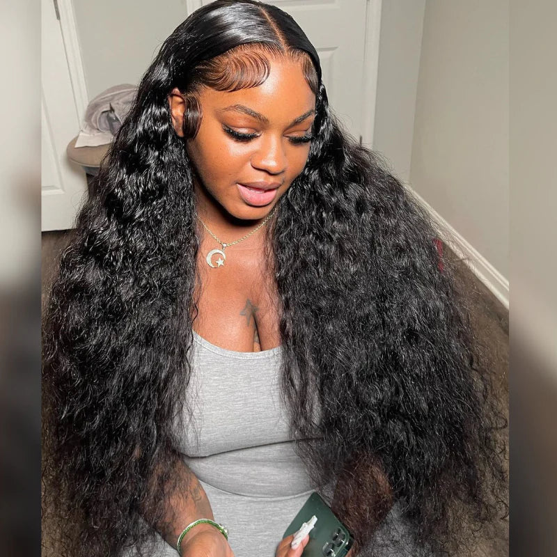 Pre Plucked Pre Everything 250 Density 13x4 Lace Front Glueless Curly Human Hair Wigs