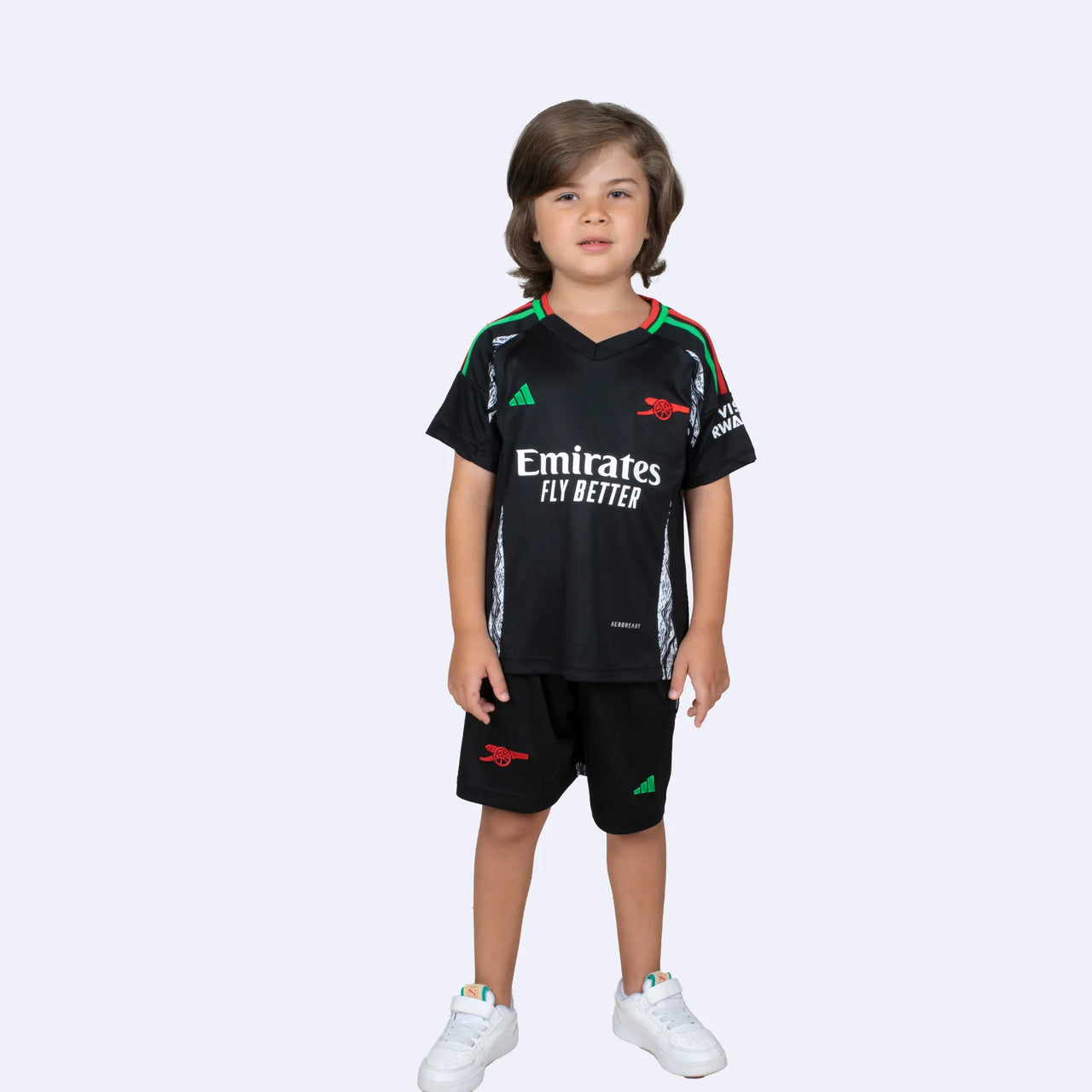Arsenal 2024/2025 Black Away Kids Kit