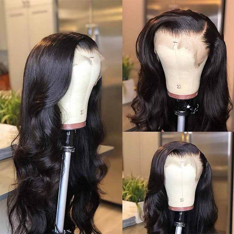 13x4 4x4 HD Transparent Lace Front Body Wave Wigs Virgin Human Hair