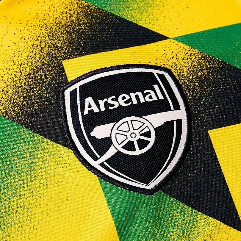 Arsenal 22/23 Jamaica Pre-Match Yellow Green Shirt