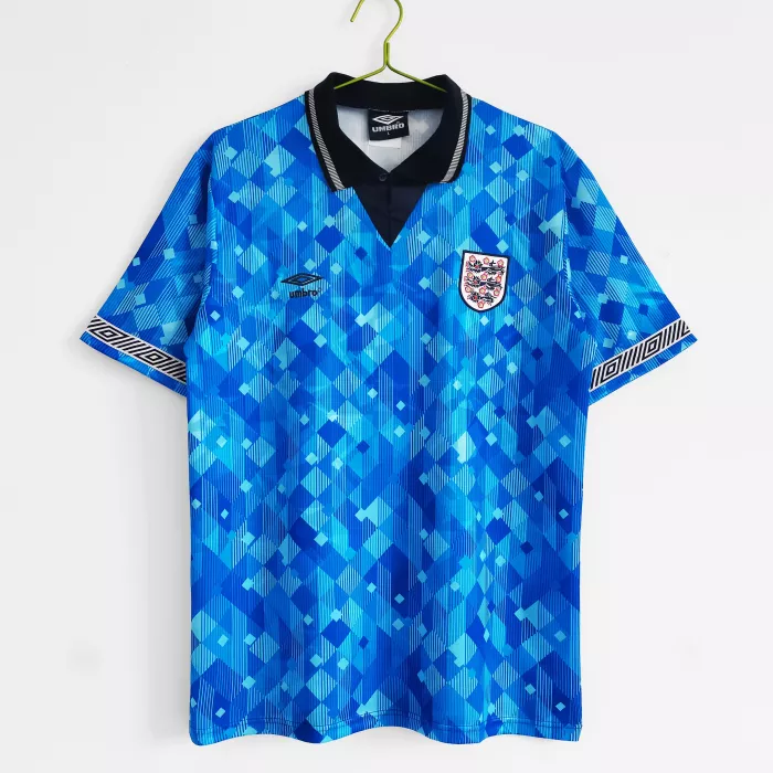 1990 England Third Retro Shirt Blue