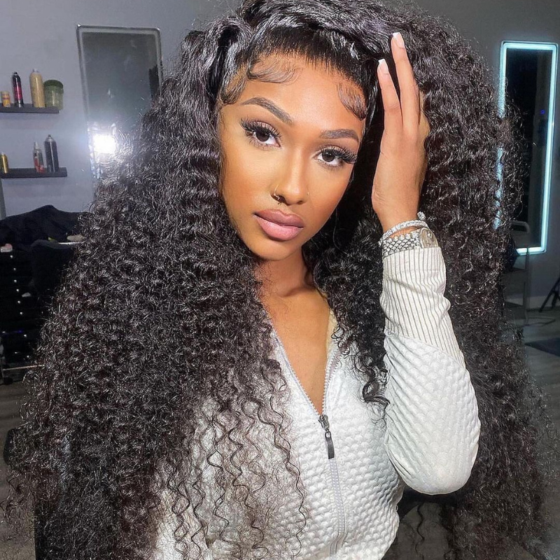 13 by 4 13 by 6 Transparent Lace Front Wig 13 * 4 13 * 6 Kinky Curly Human Hair Wigs