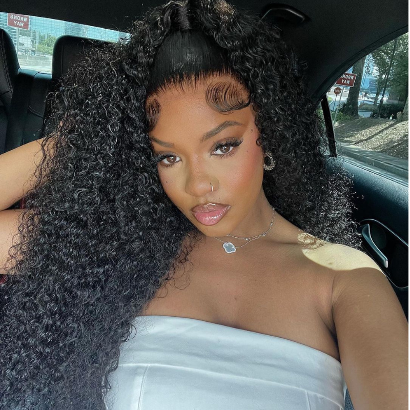 4x4 Kinky Curly Lace Front Wig 13x4 HD Transparent Human Hair Wigs