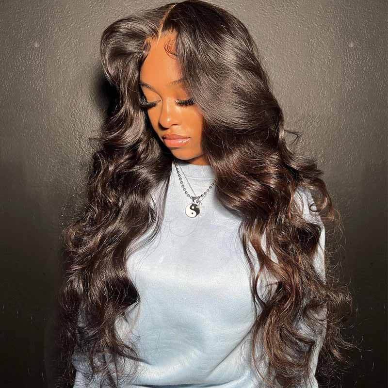 13x4 4x4 HD Transparent Lace Front Body Wave Wigs Virgin Human Hair