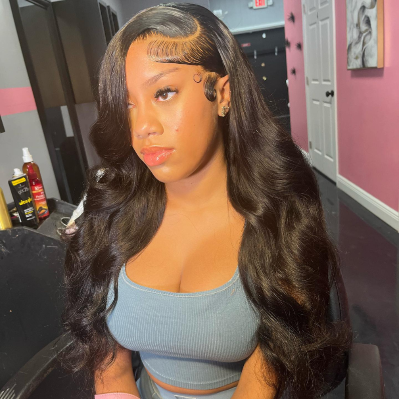 Side C Part Human Hair Wig 250% Density 13x4 HD Lace Frontal Body Wave Hair