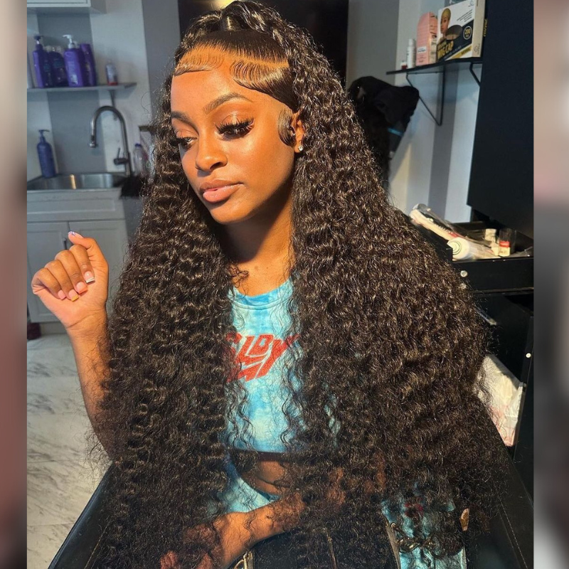 Pre-Everything Pre Cut Pre Plucked Pre Bleached Wear Go Glueless 13X4 Lace Front Curly Hair Wigs