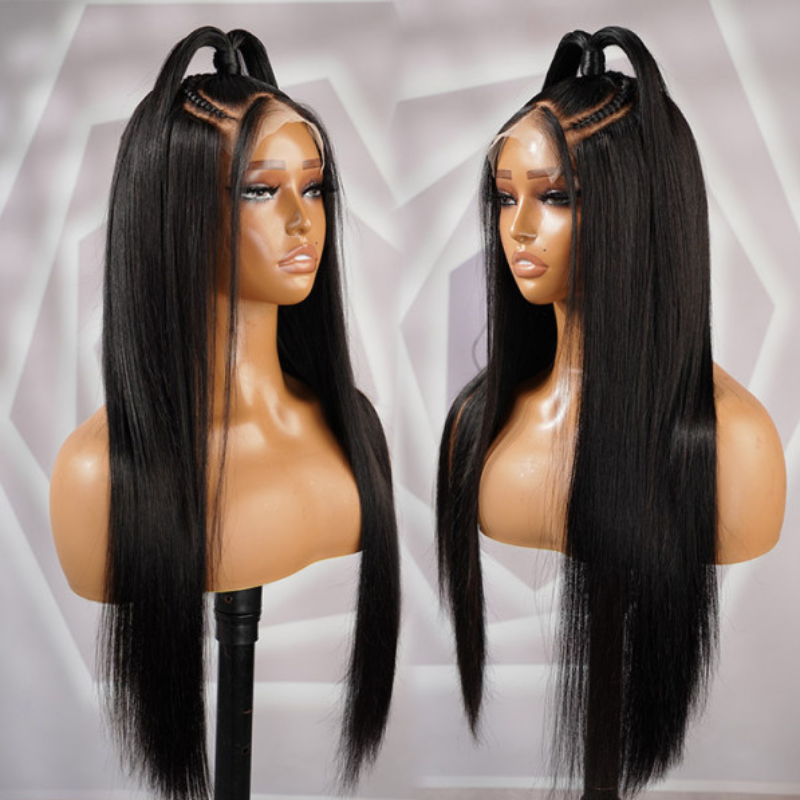 250% Density Pre-styled Half Up Half Down 13x4 13x6 Lace Frontal Straight Hair Wigs