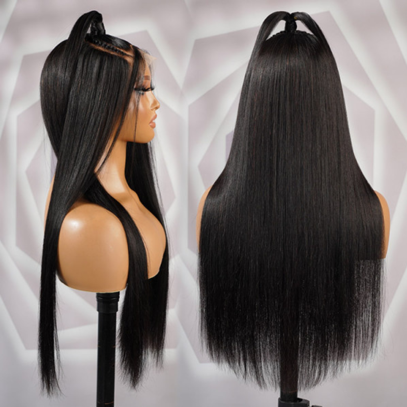 250% Density Pre-styled Half Up Half Down 13x4 13x6 Lace Frontal Straight Hair Wigs