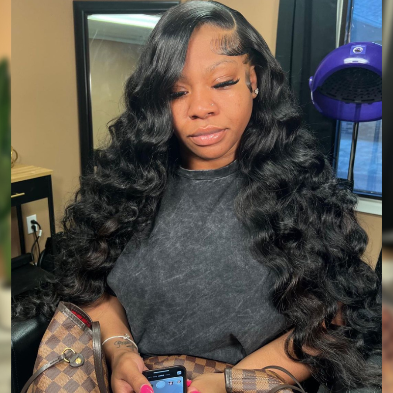 Pre-Everything Pre Cut Pre Plucked Pre Bleached Wear Go Glueless 13X4 Lace Front Curly Hair Wigs