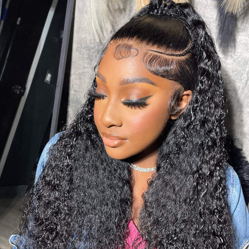Vietnamese 13x4 Pre Plucked Pre Bleached Pre Everything Glueless Curly Human Hair Wigs
