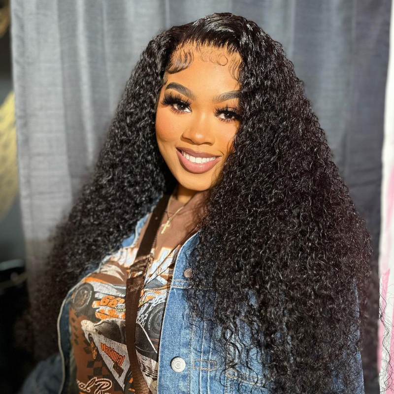 Pre Plucked Pre Bleached Wear Go Glueless Beginner Friendly Wig 250 Density 13X4 Lace Front Curly Hair Pre-Everything Wigs