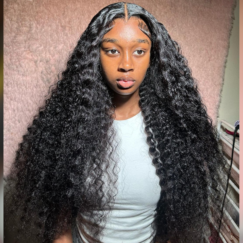 Pre Plucked Bleached Knots Pre Everything 13x4 Lace Front Deep Wave Human Hair Wigs