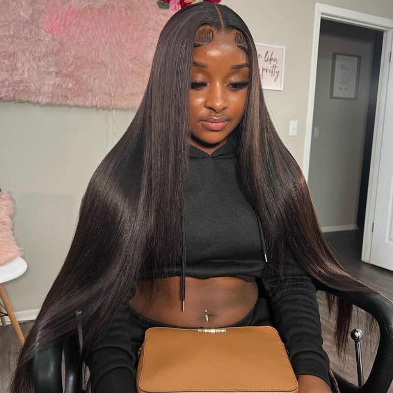 30 inch Buss Down Wig 32 34 36 38 Knee Length Long Human Hair Wigs