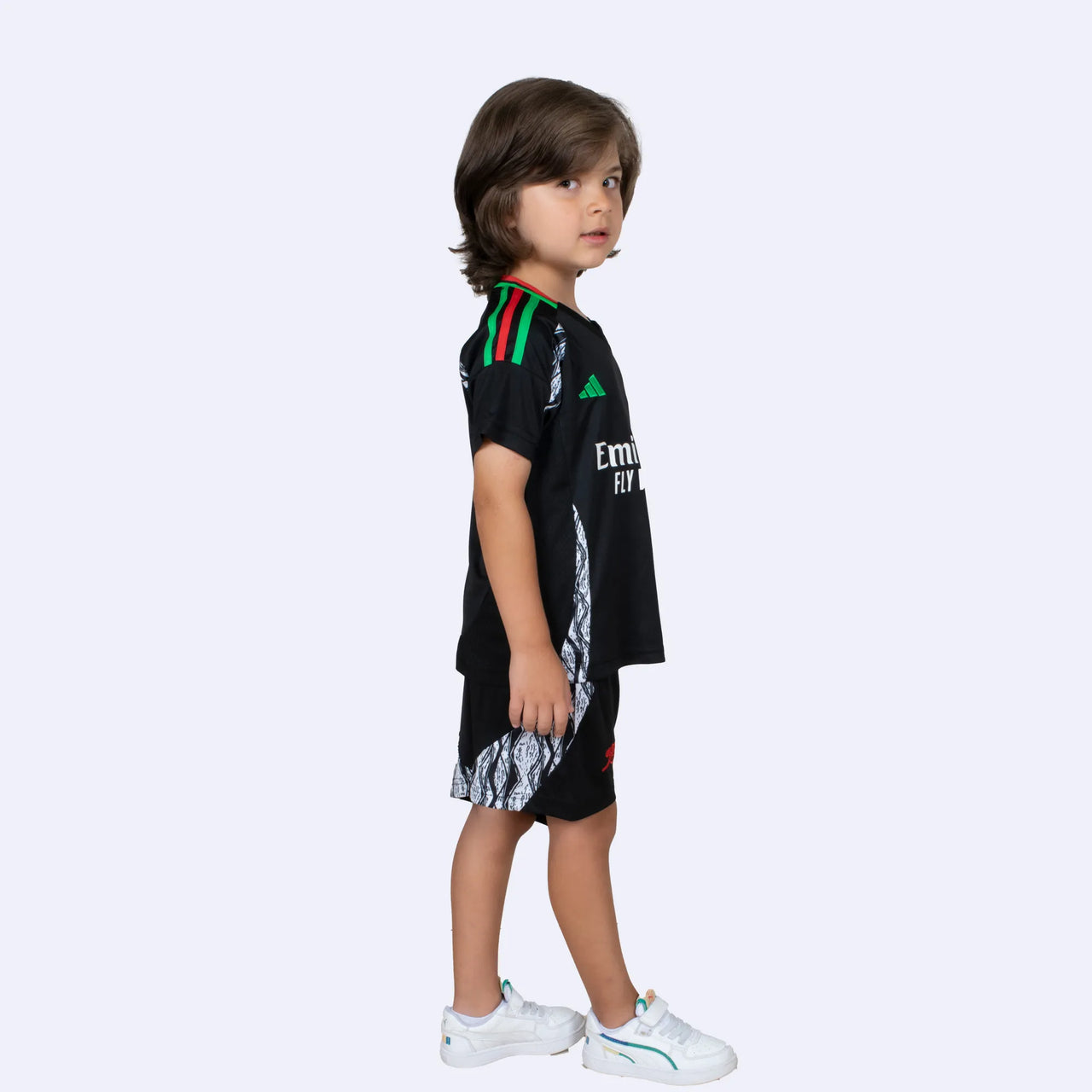 Arsenal 2024/2025 Black Away Kids Kit
